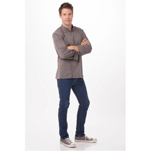 Chef Works Mens Hartford Graphite Zipper Jacket
