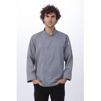 CHEF WORKS MENS HARTFORD GREY ZIPPER JACKET