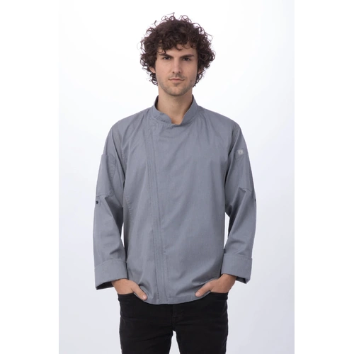 Chef Works Mens Hartford Grey Zipper Jacket M