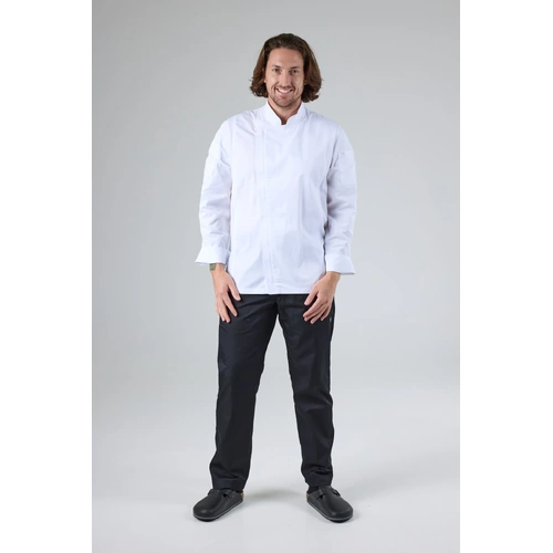 Chef Works Mens Hartford White Zipper Jacket S