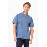 CHEF WORKS MENS SPRINGFIELD SKY BLUE ZIPPER JACKET