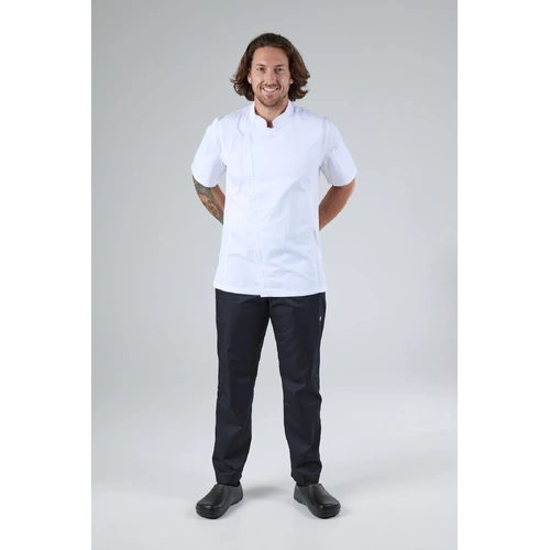 Chef Works Mens Springfield White Zipper Jacket