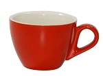BREW LARGE FLAT WHITE CUP 220ml CHILLI / WHITE