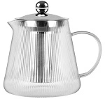 BREW INFUSION GLASS TEAPOT WITH VERTICAL STRIPES 600ml 