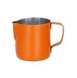 BREW MILK FROTHING JUG POWDER COAT ORANGE S/ST 350ml 