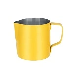 BREW MILK FROTHING JUG POWDER COAT YELLOW S/ST 350ml 