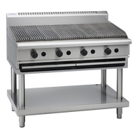 WALDORF 8120 SERIES 1200mm GAS CHARGRILL W/ LEG STAND