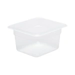 CHEF INOX GN CONTAINER POLYPROP CLEAR 1/6 SIZE 100mm
