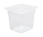 CHEF INOX GN CONTAINER POLYPROP CLEAR 1/6 SIZE 150mm