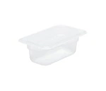 CHEF INOX GN CONTAINER POLYPROP CLEAR 1/9 SIZE 65mm