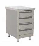 INOMAK 4 DRAWER S/ST CABINET, AISI304