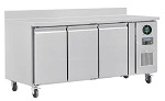 POLAR U SERIES 3 DOOR COUNTER FREEZER W/ SPLASHBACK