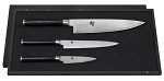 SHUN CLASSIC THREE PIECE CHEF'S KNIFE SET
