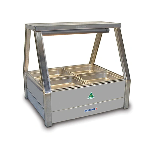 ROBAND STRAIGHT GLASS HOT FOOD DISPLAY, DOUBLE