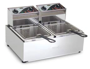 ROBAND DOUBLE PAN FRYER, 2 x 5 LTR PANS
