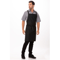 CHEF WORKS CROSS OVER BIB APRON BLACK