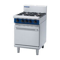 BLUE SEAL 4 BURNER GAS OVEN RANGE 600mm