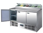 POLAR S/ST 3 DOOR SALAD &amp; PIZZA PREP COUNTER 390LTR