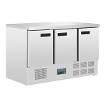 POLAR 3 DOOR COUNTER FRIDGE W/ COMPRESSOR UNDER