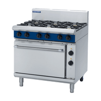 BLUESEAL 900mm 6 BURNER GAS RANGE WITH