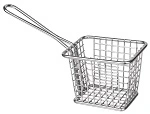 OLYMPIA WIRE SQUARE PRESENTATION BASKET SMALL