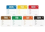 DISSOLVABLE LABLES FULL WEEK SET 50mm 