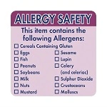 HYGIPLAS REMOVABLE ALLERGEN FOOD LABELS 500 ROLL