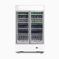 BROMIC 2 DOOR UPRIGHT DISPLAY FRIDGE WHITE 960LTR
