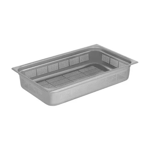 CHEF INOX GN PAN 18/10 1/1 SIZE 100mm PERFORATED