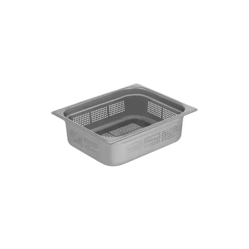 CHEF INOX GN PAN 18/10 1/2 SIZE 100mm PERFORATED