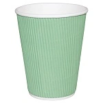 FIESTA HOT CUP RIPPLE WALL AQUA - 340ml (500 CARTON)