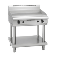 WALDORF 800 SERIES GAS GRIDLE ON LEG STAND 900mm