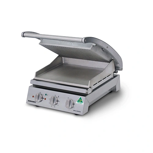 ROBAND CONTACT GRILL, RIBBED TOP PLATE, 6 SLICE