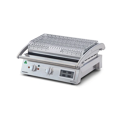 ROBAND CONTACT GRILL SMOOTH PLATES, 8 SLICE WITH TIMER