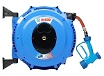 RECOILA HOT WATER HOSE REEL WITH GUN W/ 15M HOSE