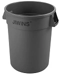 JIWINS ROUND RECYCLE BIN GREY 75.7 LITRE POLYETHYLENE