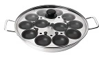ALUMINIUM 12 CUP NON-STICK EGG POACHER 350mm