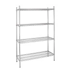 VOGUE 4 TIER FLAT PACK SHELVING UNIT 1220mmW