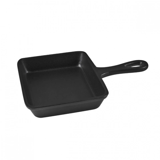 MINI SQUARE FRYPAN-136 x 136mm, CAST IRON