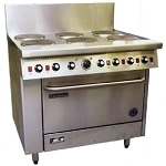 GOLDSTEIN 6 BURNER ELECTRIC RANGE W/ OVEN UNDER