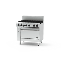 GOLDSTEIN 6 GAS BURNER TOP W/ ELECTRIC FAN OVEN