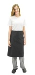 PRO CHEF 3/4 WAIST APRON BLACK 86cmW x 70cmL