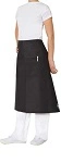 PRO CHEF 3/4 WAIST APRON W/ POCKET BLACK 86cmW x 70cmL