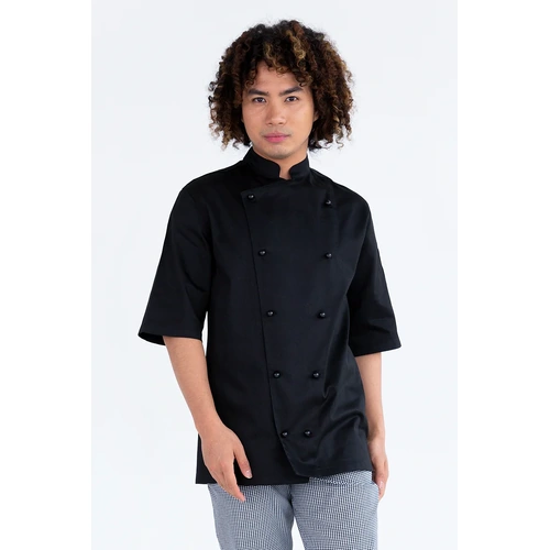 ProChef Traditional Short Sleeve Chef Jacket Black