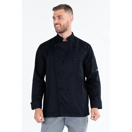ProChef Traditional Long Sleeve Chef Jacket Black XS