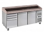 PIZZA PREPARATION REFRIGERATION UNIT W/ MARBLE TOP