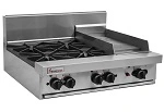 TRUEHEAT GAS 4 OPEN BURNER TOP W/ 300mm GRIDDLE