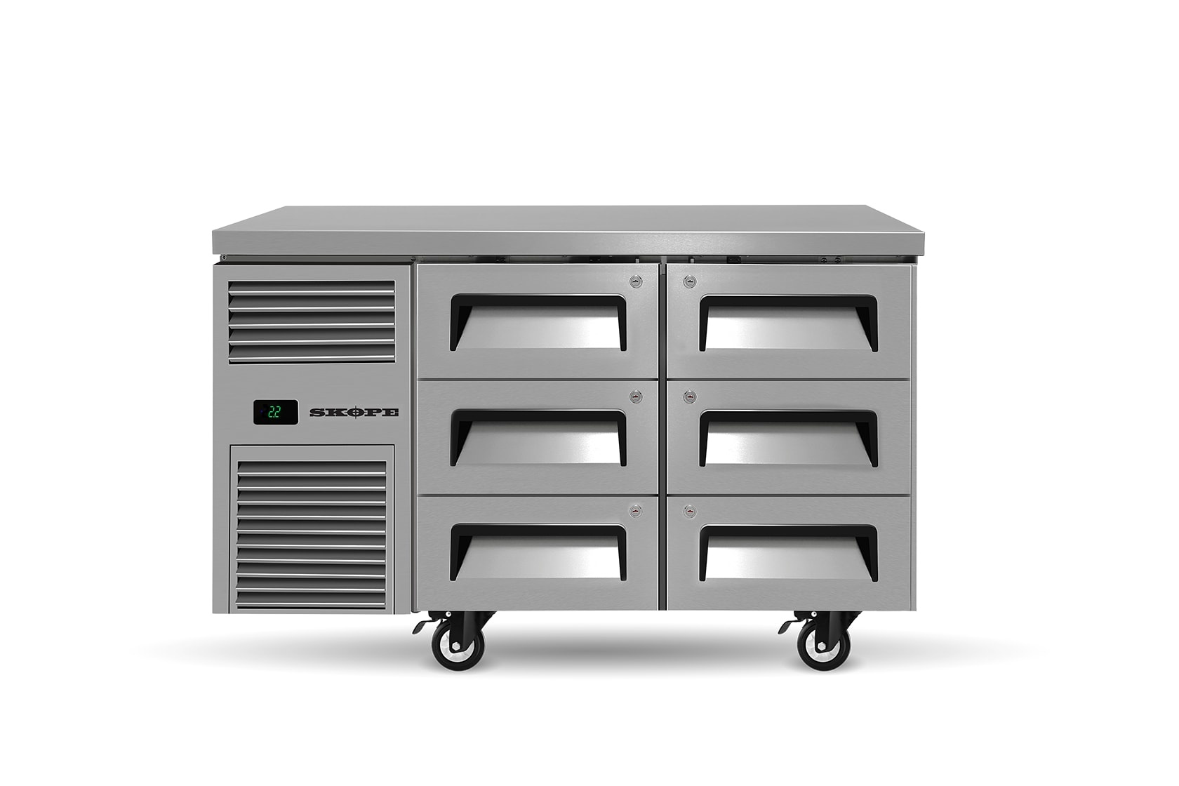 SKOPE REFLEX 2 DOOR 1/1 GN UNDERBENCH FRIDGE