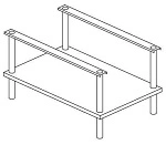 GOLDSTEIN S/ST STAND WITH SHELF FOR RBA24