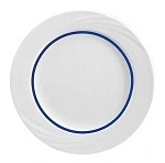 DONNA SENIOR PLATE FLAT 16cm THIN BAND DARK BLUE